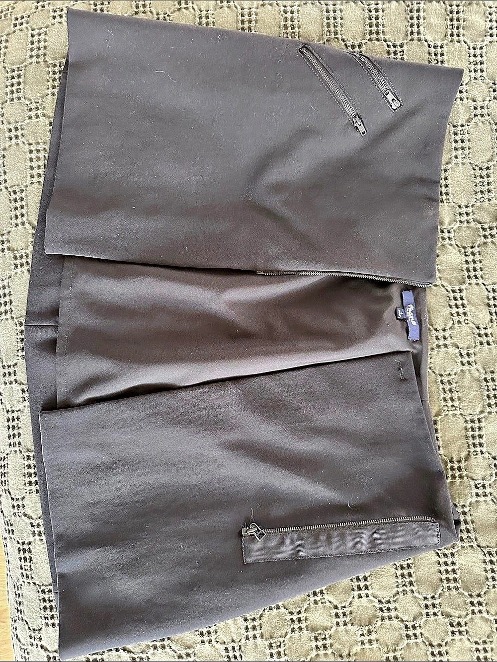 Madewell Side-Zip Motorcycle Skirt Black Size 4